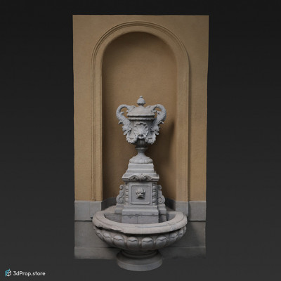 A photogrammetry recorded 3D model of a stone sculpture from 1930