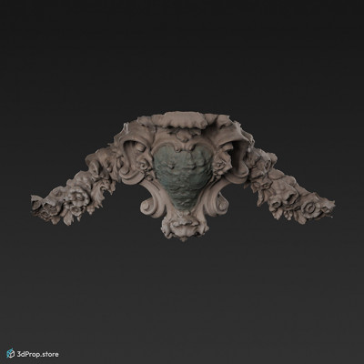 A photogrammetry recorded 3D model of a Stone ornament from the 1900s Europe.