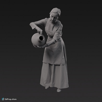 3D scan of a kitchen maid from the early 20century Europe