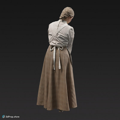 3D scan of a kitchen maid from the eraly 20century
