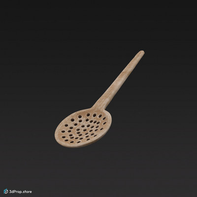 3D model of a wooden spoon