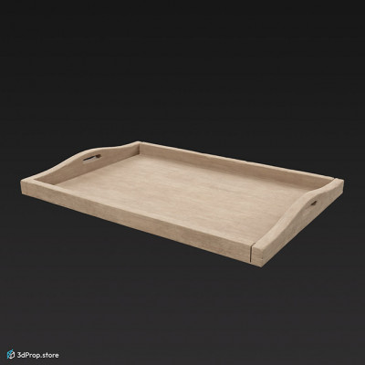 3D model of a wooden tray