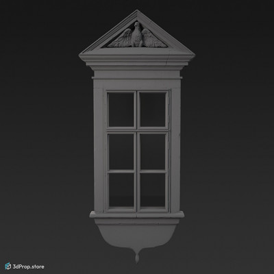 3d model of a window from the 1890s Europe