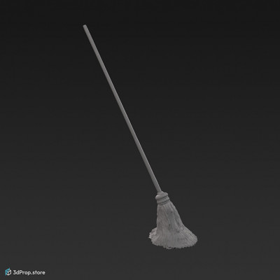 This is an original 3D model of a mop from the 1900s.