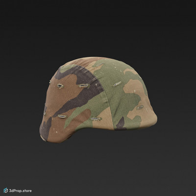 This is a 3d scanned model of a military helmet