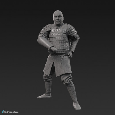 3D scan of an elite warrior man from the 1000, Europe.