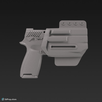 3D model of a handgun used by military and law enforcement units worldwide, from 2023, USA.