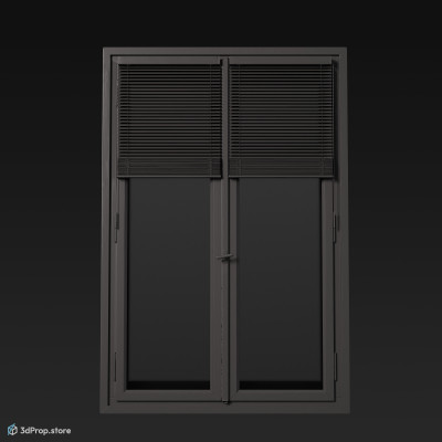 3D model of a window with blinds from 1960, USA.