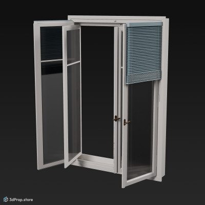 3D model of a window with blinds from 1960, USA.