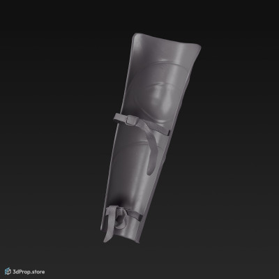 3D scan of tall greaves that were typically worn by Thraex gladiators in the Roman Empire.