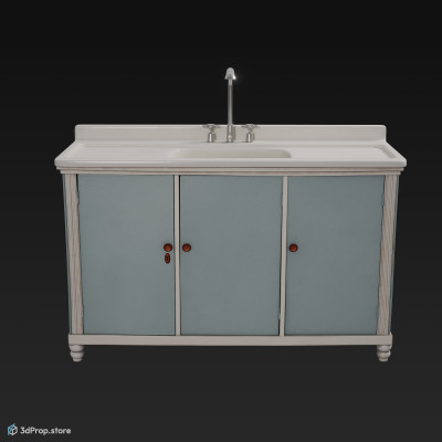 3D model of kitchen sink, from 1960.