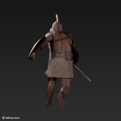3D scan of a gladiator man from AD 30, Ancient Roman Empire.