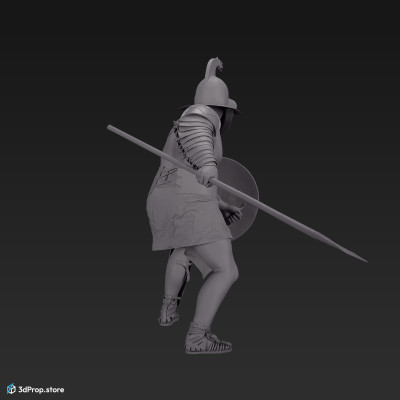 3D scan of a gladiator man from AD 30, Ancient Roman Empire.