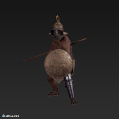 3D scan of a gladiator man from AD 30, Ancient Roman Empire.
