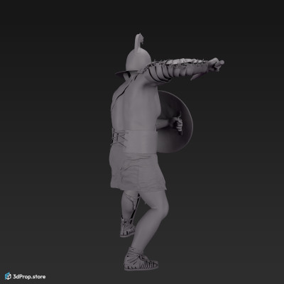 3D scan of a gladiator man from AD 30, Ancient Roman Empire.