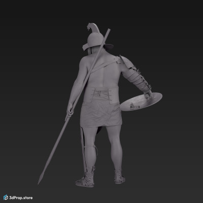 3D scan of a gladiator man from AD 30, Ancient Roman Empire.