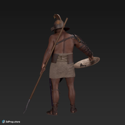 3D scan of a gladiator man from AD 30, Ancient Roman Empire.