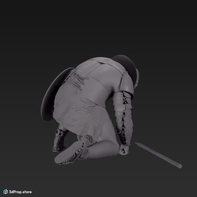 3D scan of a gladiator man from AD 30, Ancient Roman Empire.