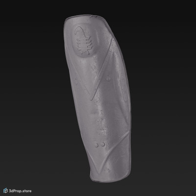 3D scan of a Hoplomachus gladiator's tall greaves from the Roman Empire.