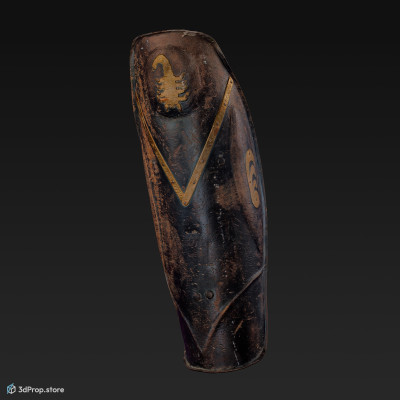 3D scan of a Hoplomachus gladiator's tall greaves from the Roman Empire.