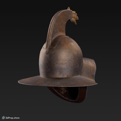 3D scan of a hoplomachus gladiator's helmet from the Roman Empire.