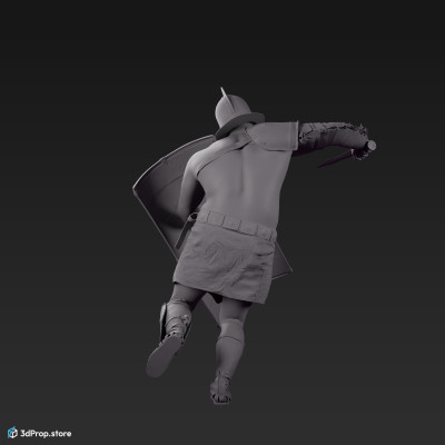 3d model of a Secutor gladiator from 30AD, Ancient Roman Empire