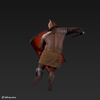 3d model of a Secutor gladiator from 30AD, Ancient Roman Empire