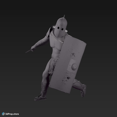 3d model of a Secutor gladiator from 30AD, Ancient Roman Empire