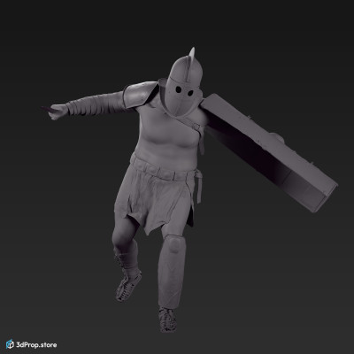 3d model of a Secutor gladiator from 30AD, Ancient Roman Empire