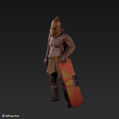 3d model of a Secutor gladiator from 30AD, Ancient Roman Empire