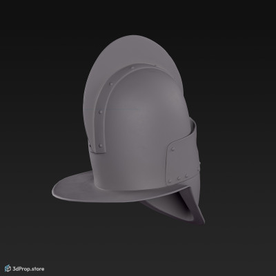 3D scan of a secutor gladiator's helmet from the Roman Empire.