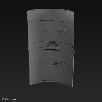 3D scan of a  scutum, a gladiator's shield from the Roman Empire.