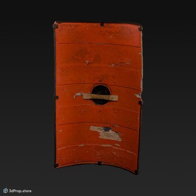 3D scan of a  scutum, a gladiator's shield from the Roman Empire.