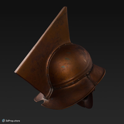 3D scan of a murmillo gladiator's helmet from the Roman Empire.