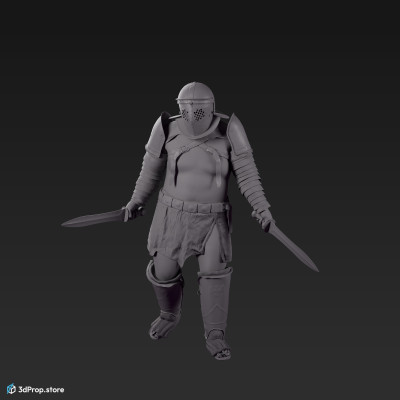 3D model of a Provocator gladiator from the AD30,  Ancient Roman Empire