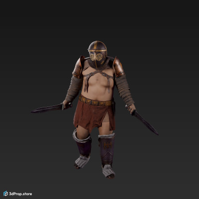 3D model of a Provocator gladiator from the AD30,  Ancient Roman Empire