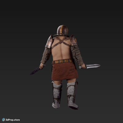 3D model of a Provocator gladiator from the AD30,  Ancient Roman Empire