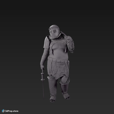 3D model of a Provocator gladiator from the AD30,  Ancient  Roman Empire