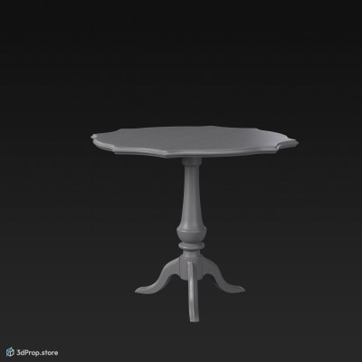 This is a 3D model of a chippendale style mahogany table from 1870.