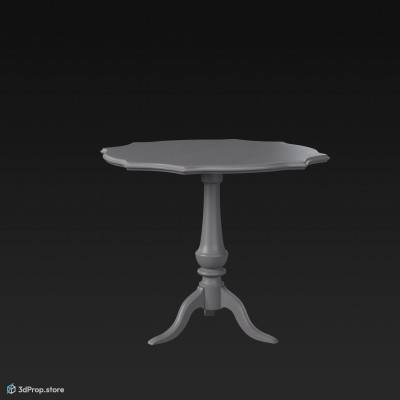 This is a 3D model of a chippendale style mahogany table from 1870.