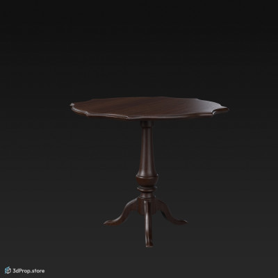 This is a 3D model of a chippendale style mahogany table from 1870.