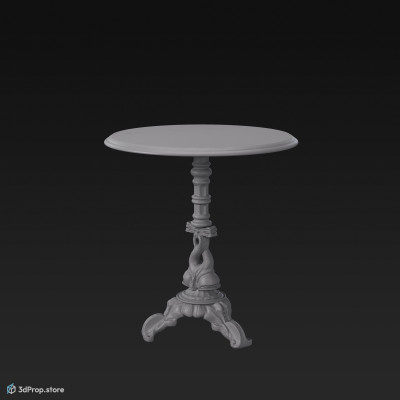 This is an 3D model of a round table from 1950s.