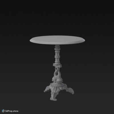 This is an 3D model of a round table from 1950s.