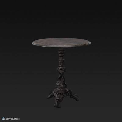 This is an 3D model of a round table from 1950s.