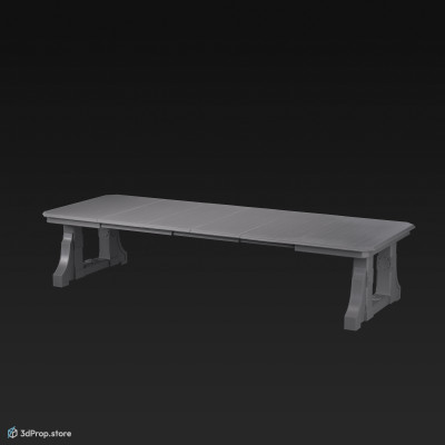 This is an original 3D model of a dining table from the late 1800s.