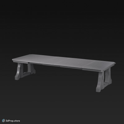 This is an original 3D model of a dining table from the late 1800s.