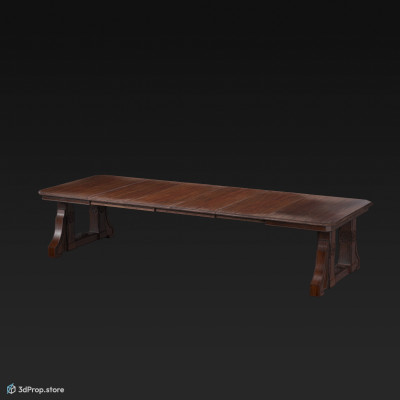This is an original 3D model of a dining table from the late 1800s.