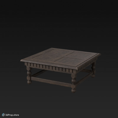 This is a 3D model of a coffee table from 1920s.