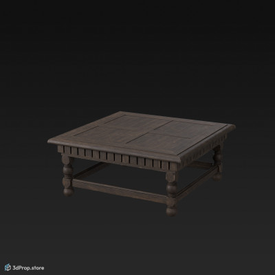 This is a 3D model of a coffee table from 1920s.