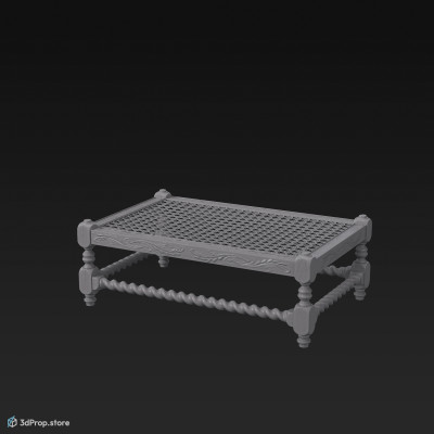 This is a 3D model of a coffee table from the Early 20th Century.
